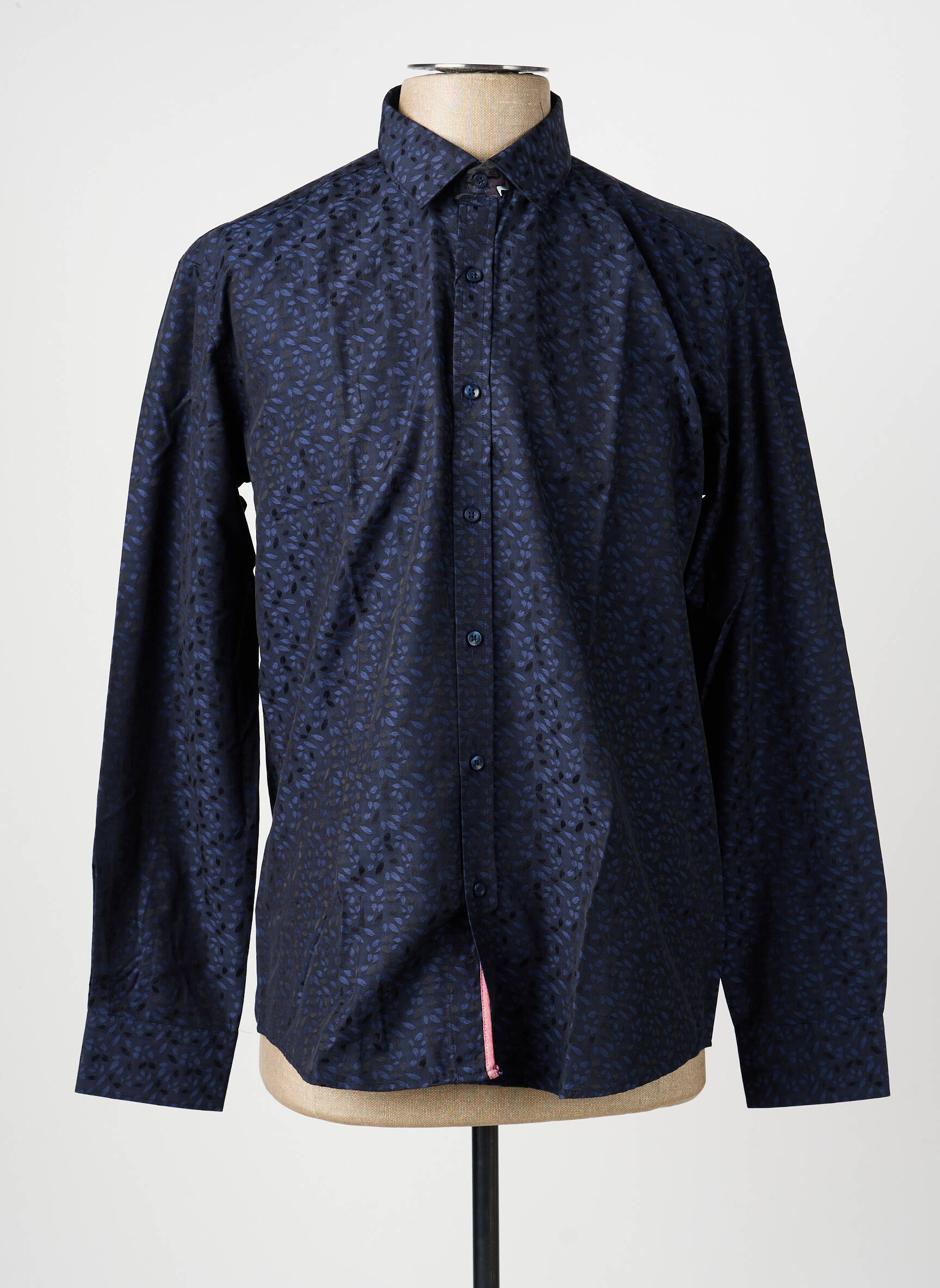 Chemise manches longues imprimé fantaisie bleu CAP 10 TEN homme