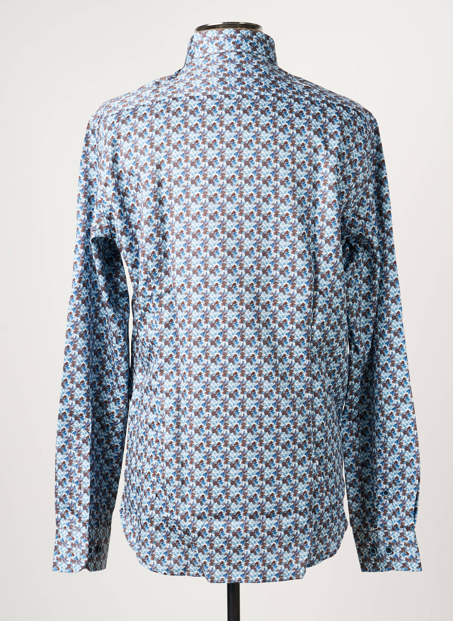 Chemise manches longues imprimé fantaisie bleu DARIO BELTRAN homme