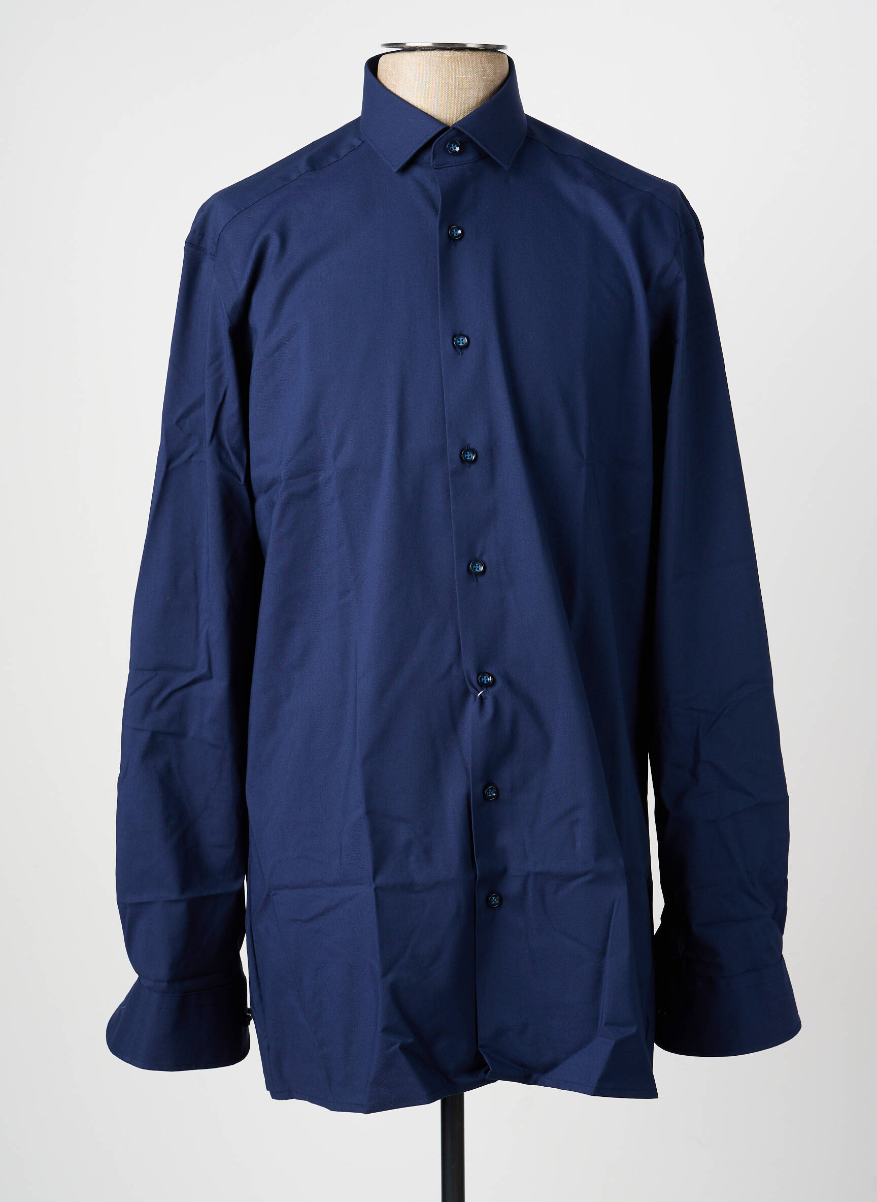 Chemise manches longues coupe droite bleu MARVELIS homme