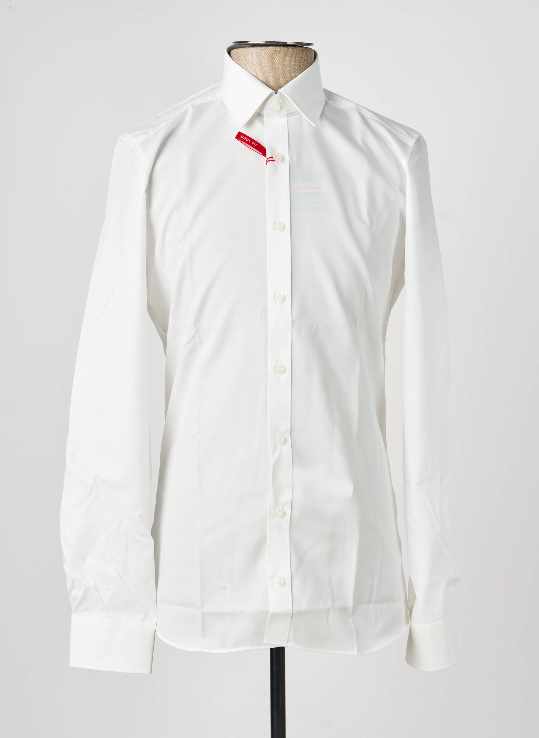 Chemise manches longues coupe cintrée blanc MARVELIS homme