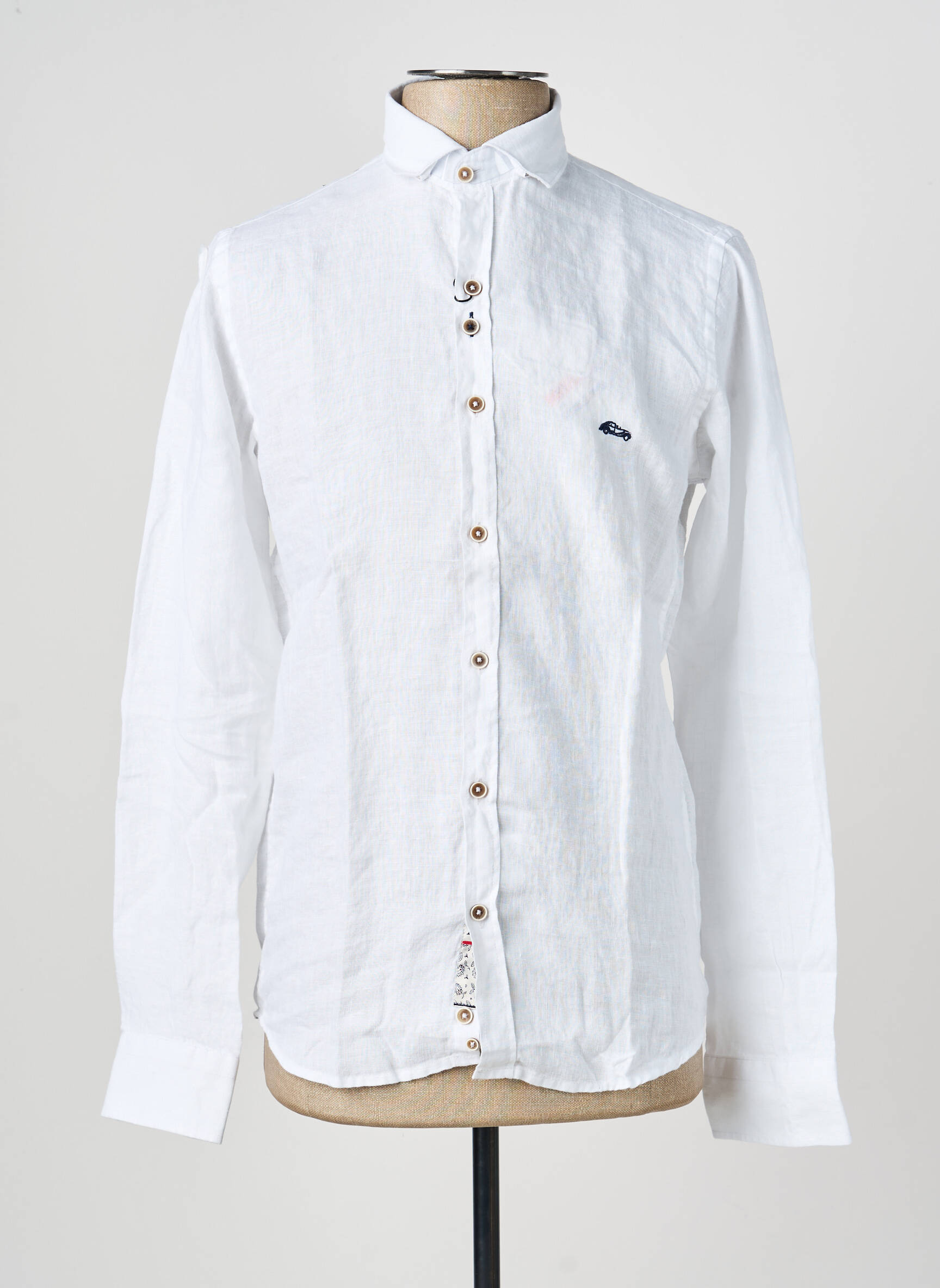 Chemise manches longues coupe cintrée blanc DARIO BELTRAN homme