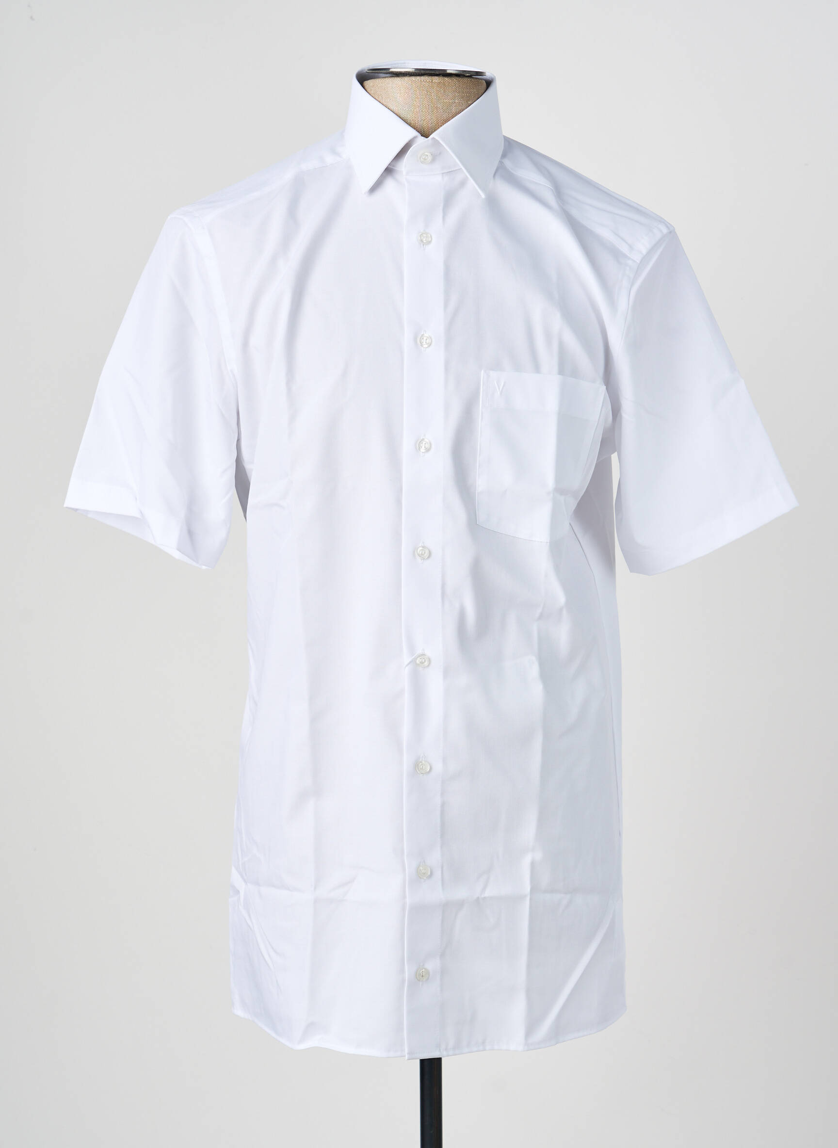 Chemise manches courtes coupe droite blanc MARVELIS homme