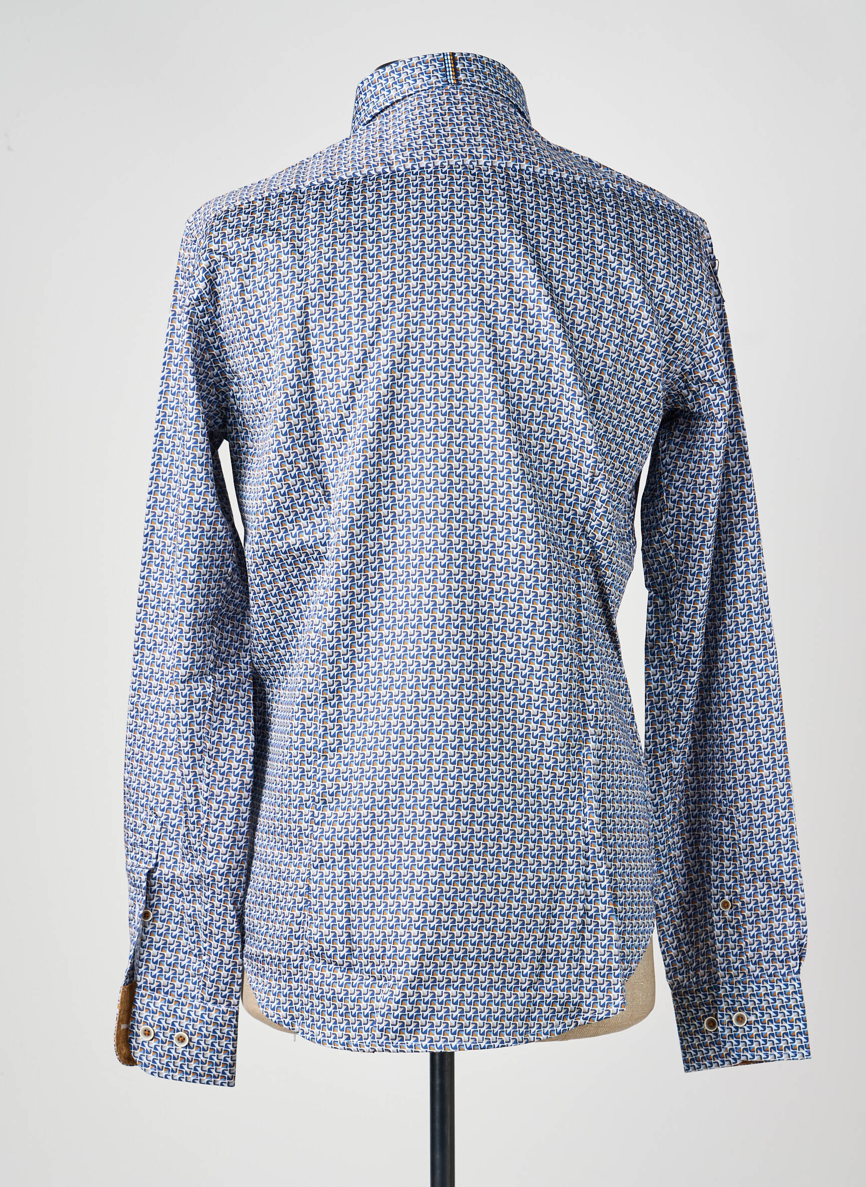 Chemise manches longues imprimé fantaisie bleu DARIO BELTRAN homme