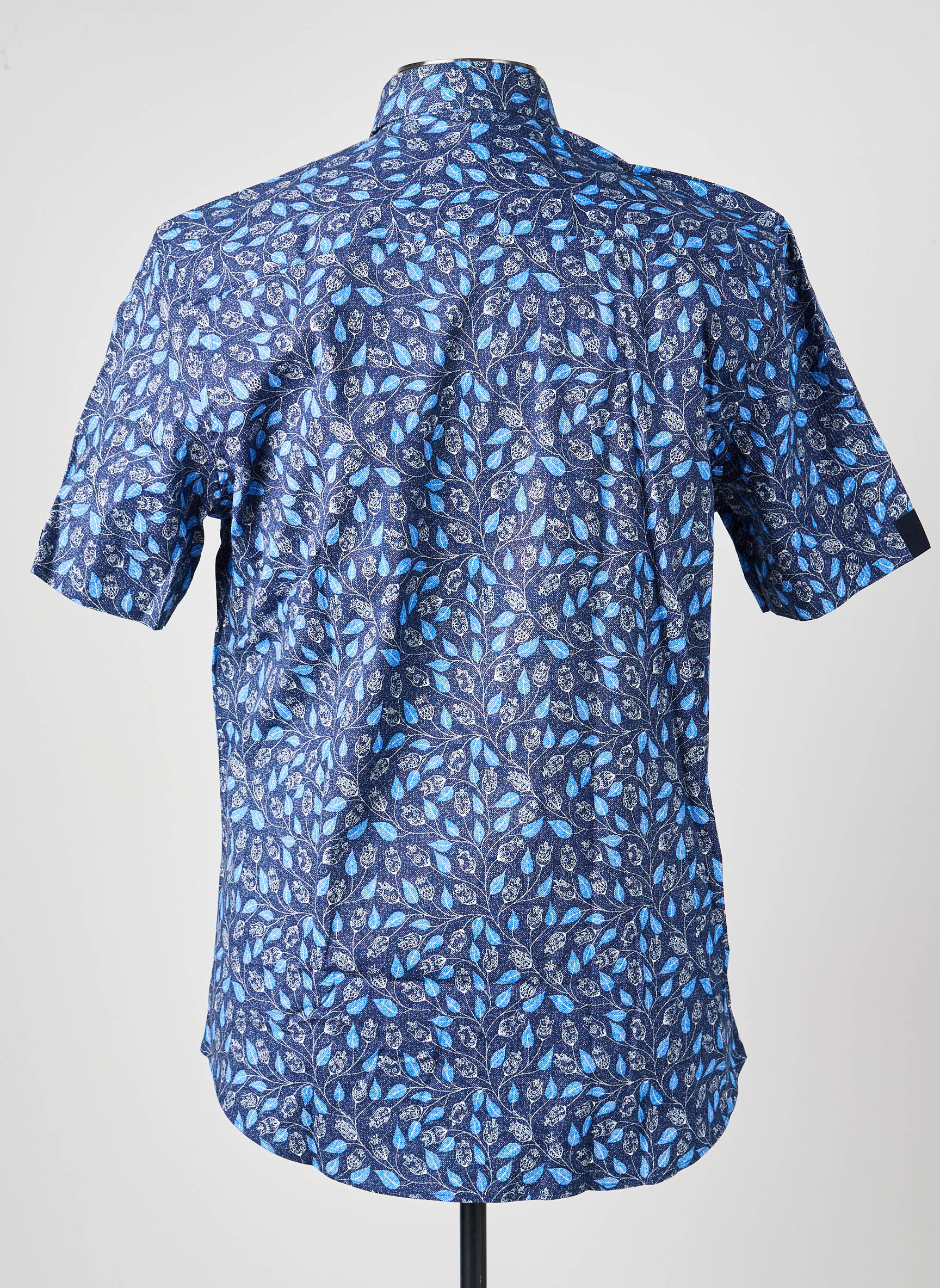 Chemise manches courtes imprimé fantaisie bleu CAP 10 TEN homme
