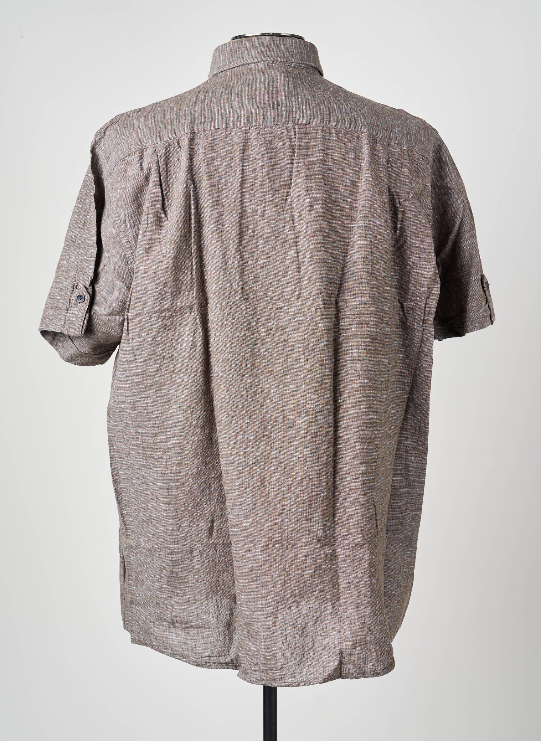 Chemise manches courtes coupe droite marron REDMOND homme
