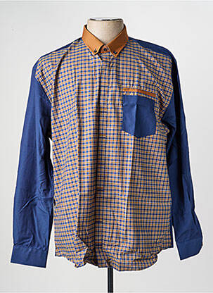 Chemise manches longues poches bleu CAP 10 TEN homme