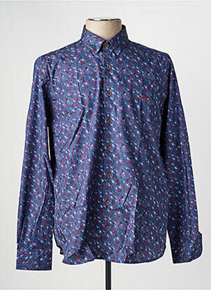 Chemise manches longues imprimé fantaisie bleu DARIO BELTRAN homme