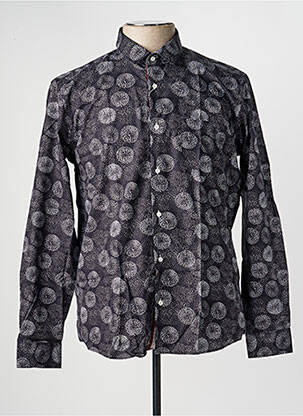 Chemise manches longues imprimé fantaisie noir FOXX homme