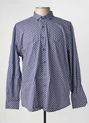 Chemise manches longues imprimé fantaisie bleu CAP 10 TEN homme