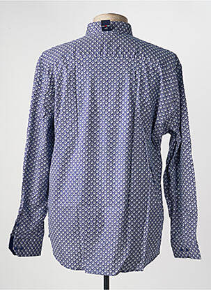 Chemise manches longues imprimé fantaisie bleu CAP 10 TEN homme