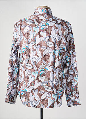 Chemise manches longues imprimé fantaisie marron DARIO BELTRAN homme
