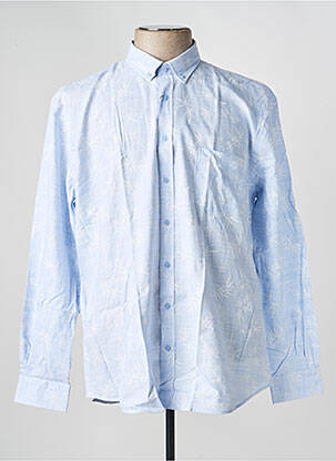 Chemise manches longues poches bleu CAP 10 TEN homme