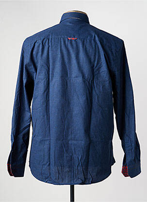 Chemise manches longues poches bleu CAP 10 TEN homme