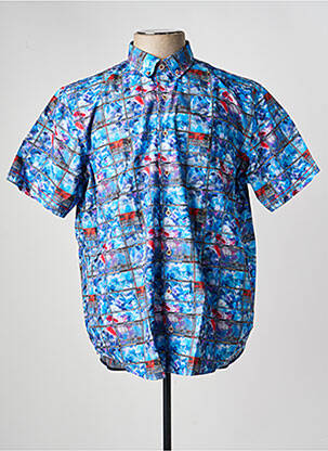 Chemise manches courtes imprimé fantaisie bleu DARIO BELTRAN homme