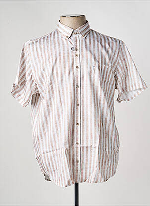 Chemise manches courtes coupe droite beige DARIO BELTRAN homme
