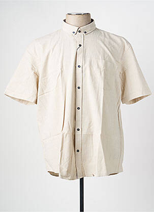Chemise manches courtes coupe droite beige CAP 10 TEN homme