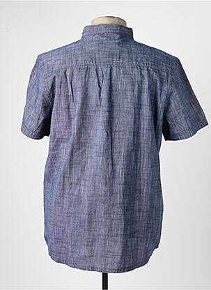 Chemise manches courtes coupe droite bleu ELLE EST OU LA MER homme