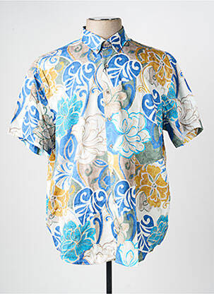 Chemise manches courtes imprimé fantaisie bleu DARIO BELTRAN homme