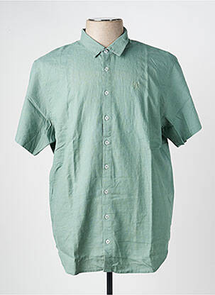Chemise manches courtes coupe droite vert ELLE EST OU LA MER homme
