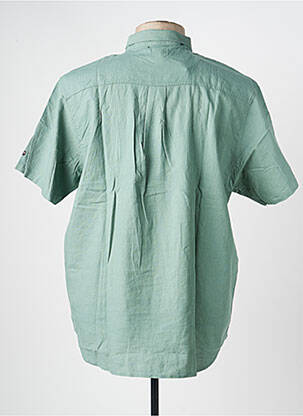 Chemise manches courtes coupe droite vert ELLE EST OU LA MER homme