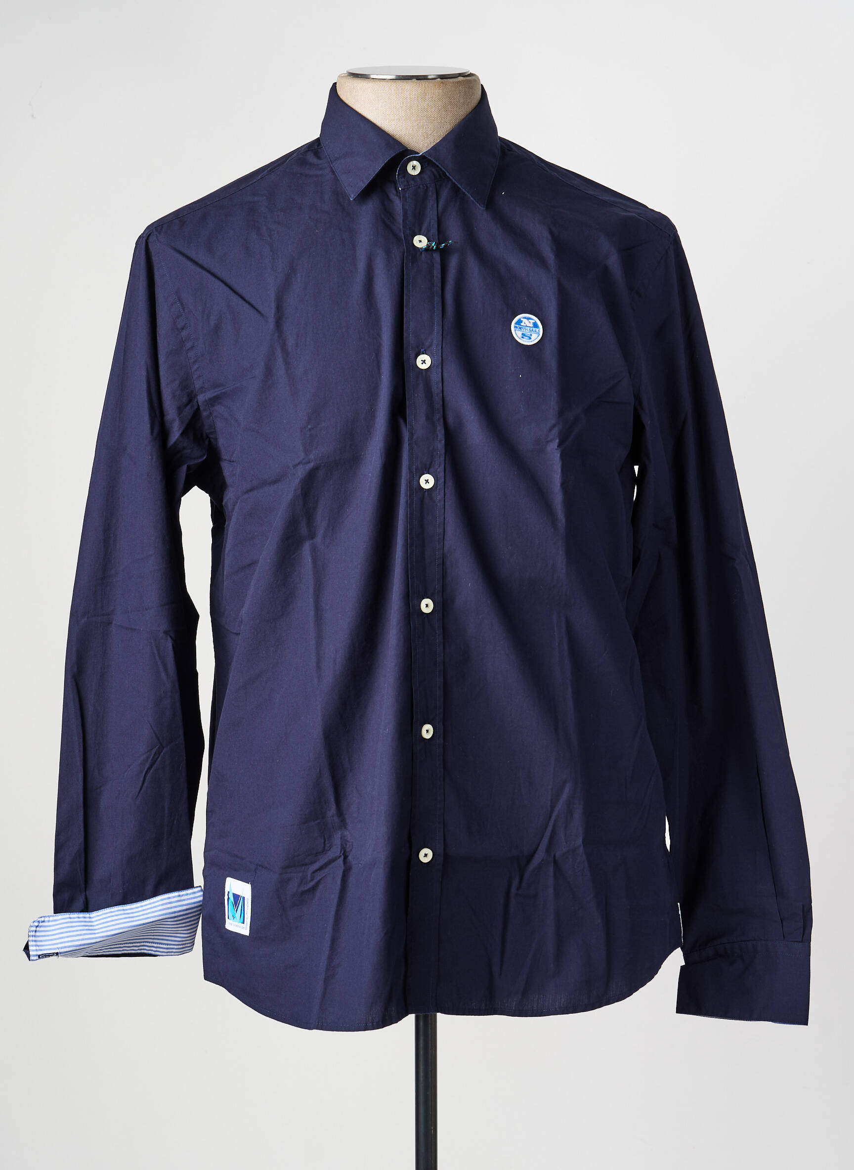 Chemise manches longues coupe droite bleu NORTH SAILS homme