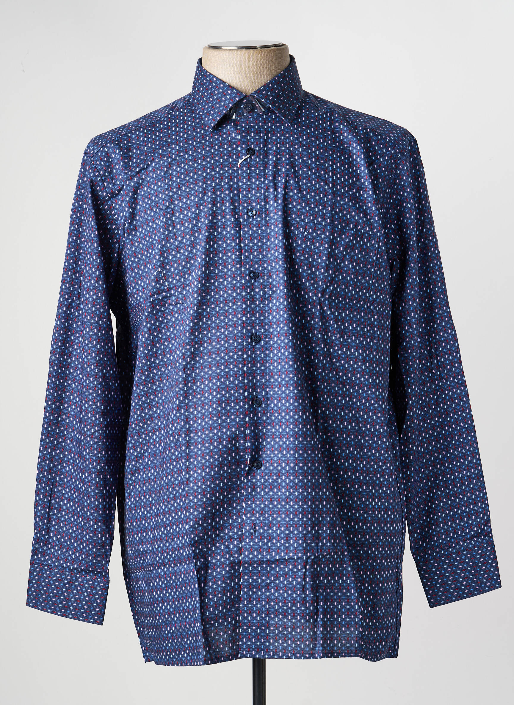 Chemise manches longues imprimé fantaisie bleu MARVELIS homme