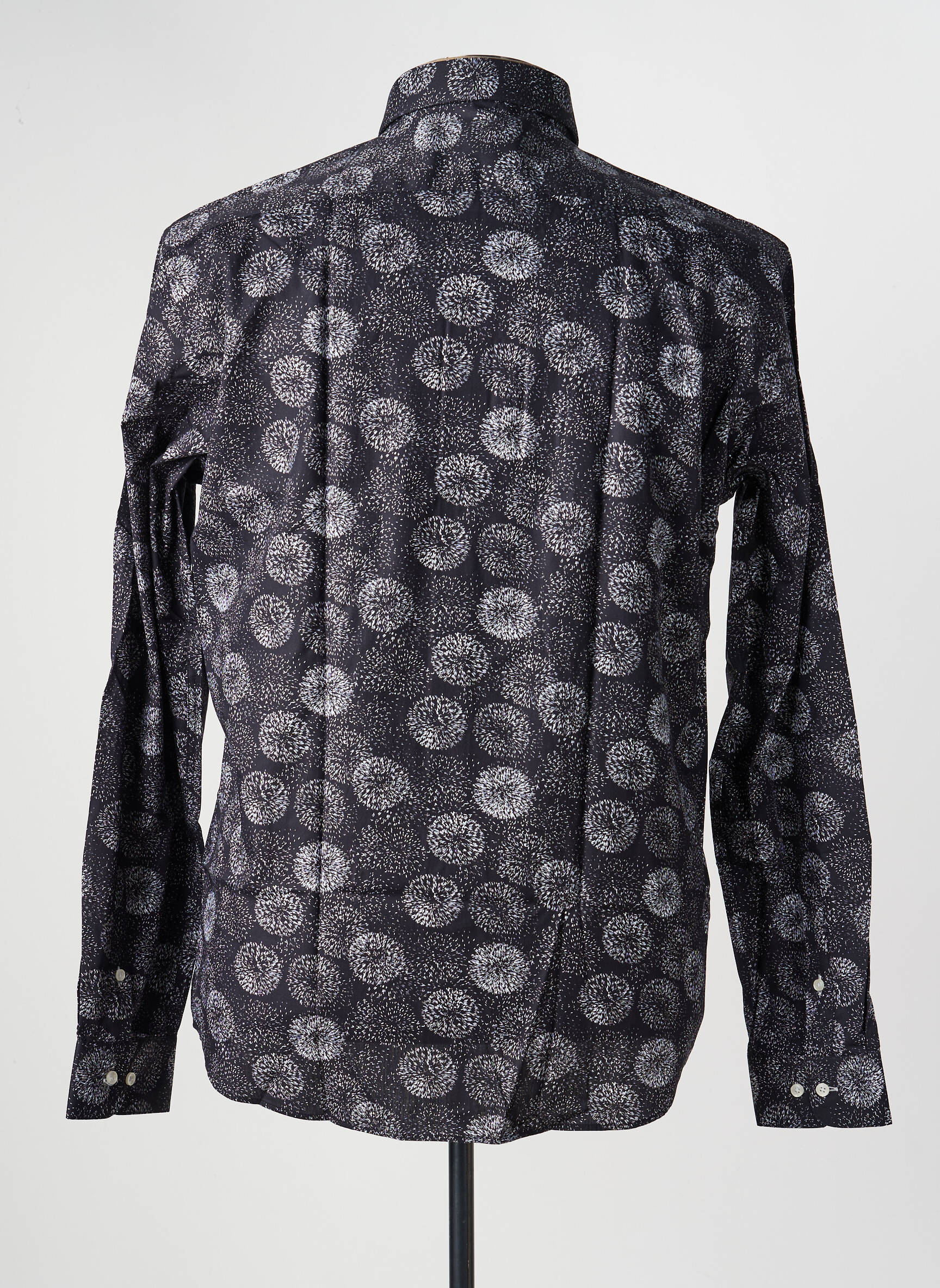 Chemise manches longues imprimé fantaisie noir FOXX homme