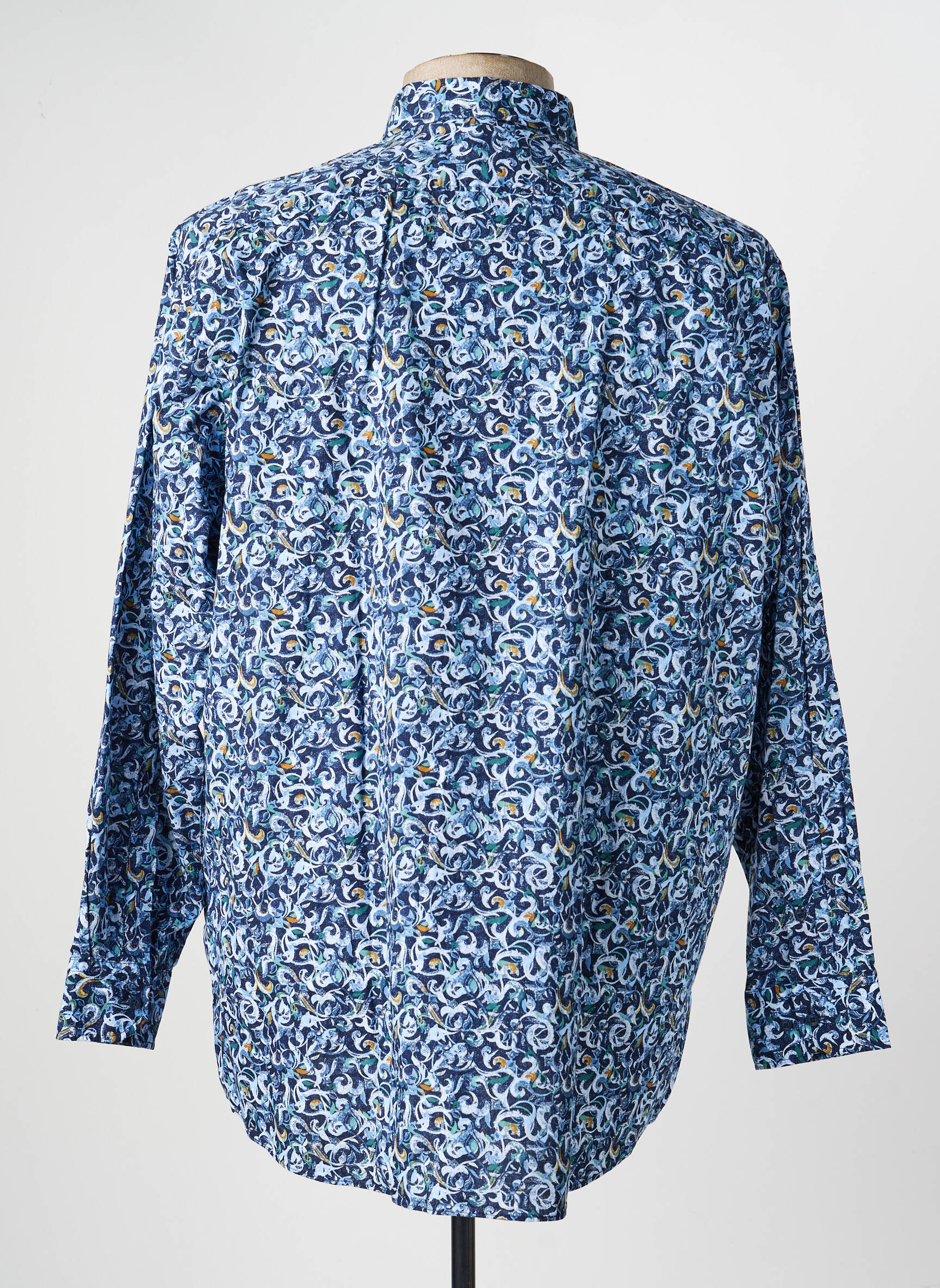 Chemise manches longues imprimé fantaisie bleu MARVELIS homme