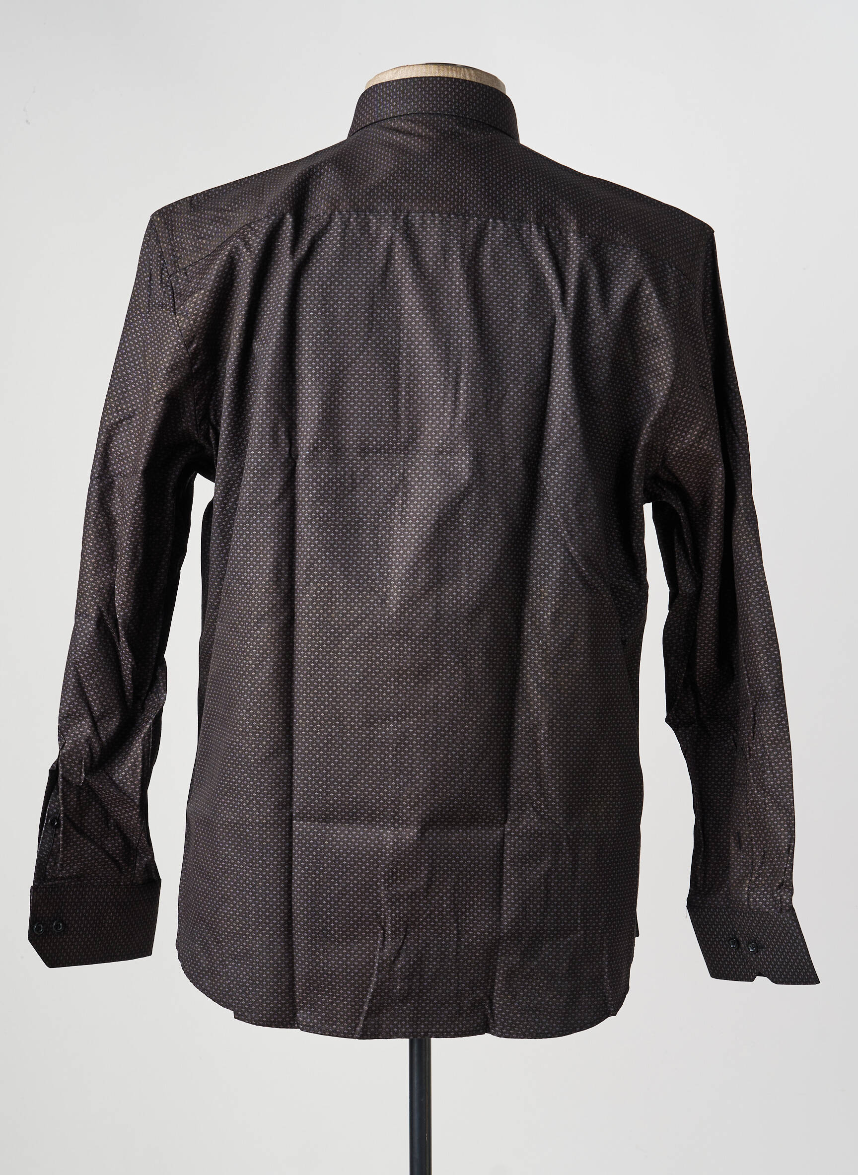 Chemise manches longues imprimé fantaisie noir CAP 10 TEN homme