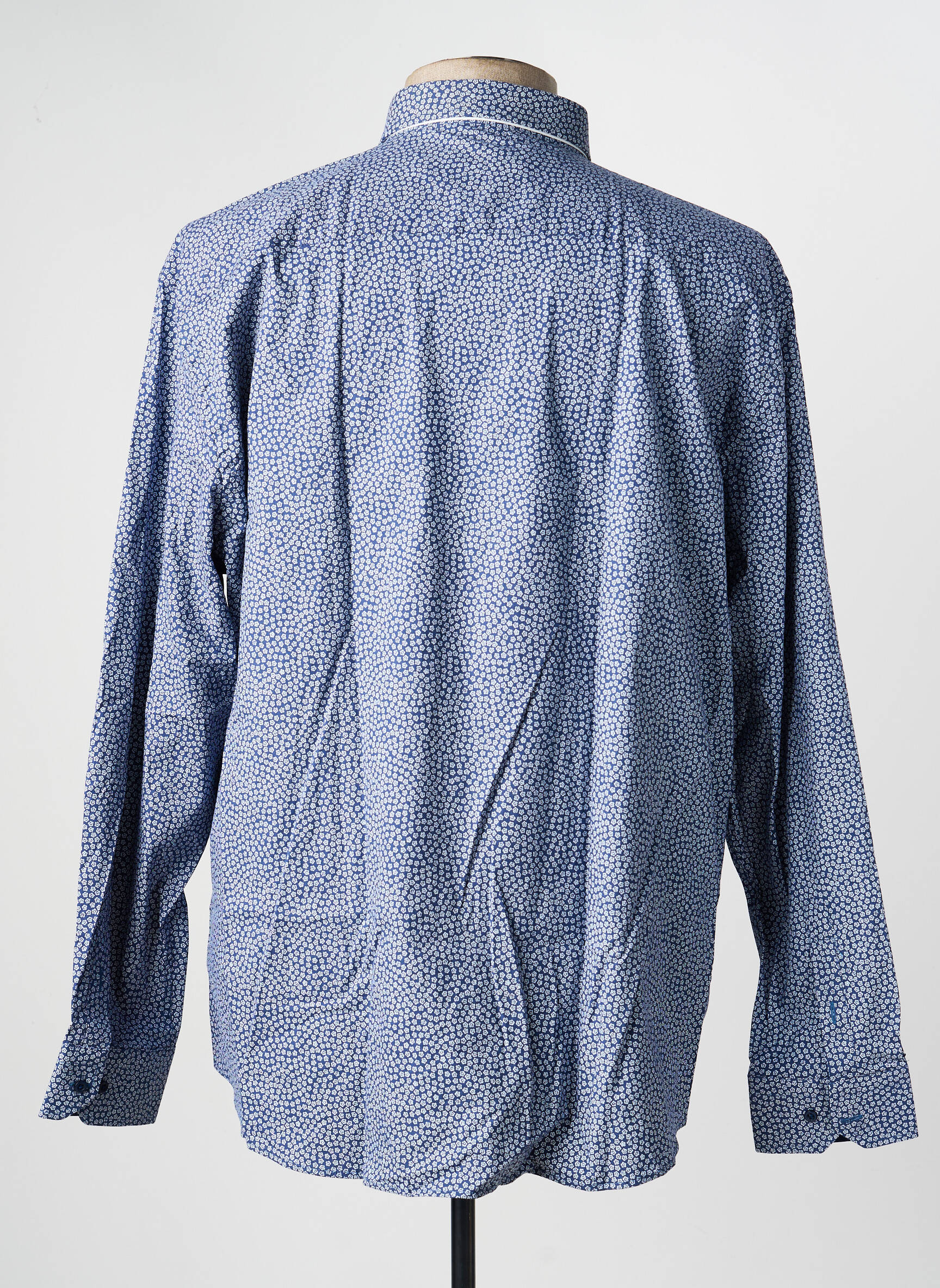 Chemise manches longues coupe droite bleu CAP 10 TEN homme