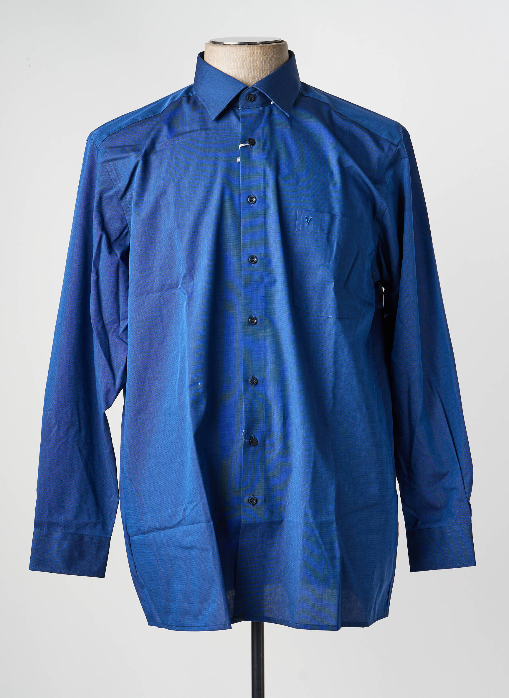 Chemise manches longues poches bleu MARVELIS homme