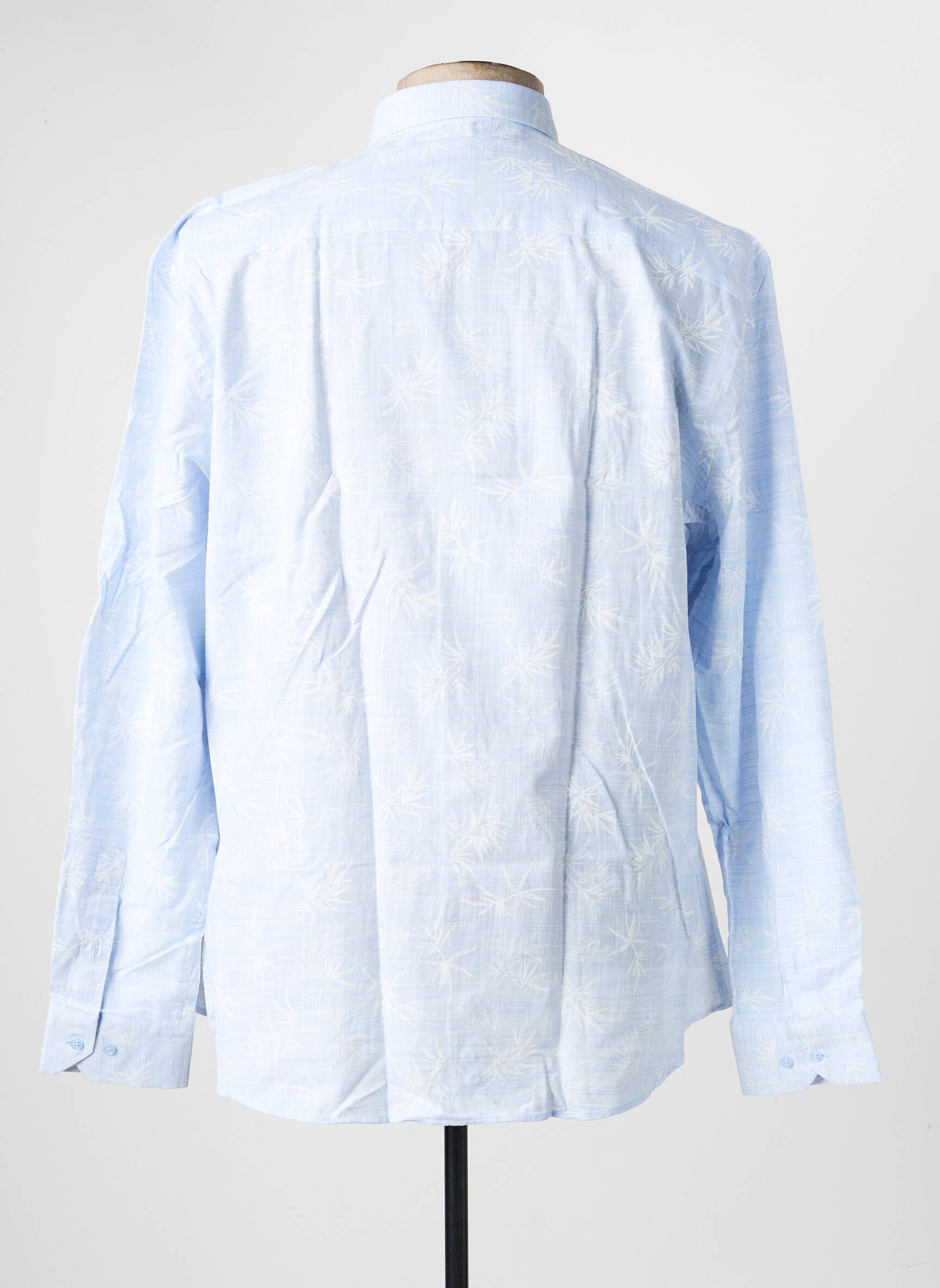 Chemise manches longues poches bleu CAP 10 TEN homme