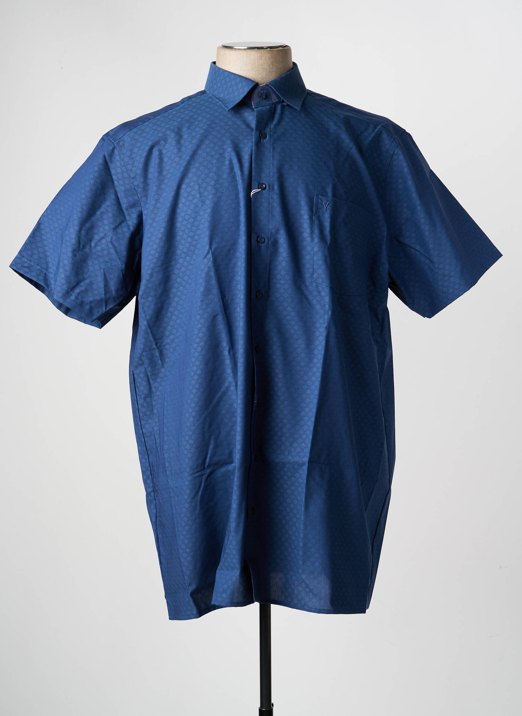 Chemise manches courtes coupe droite bleu MARVELIS homme