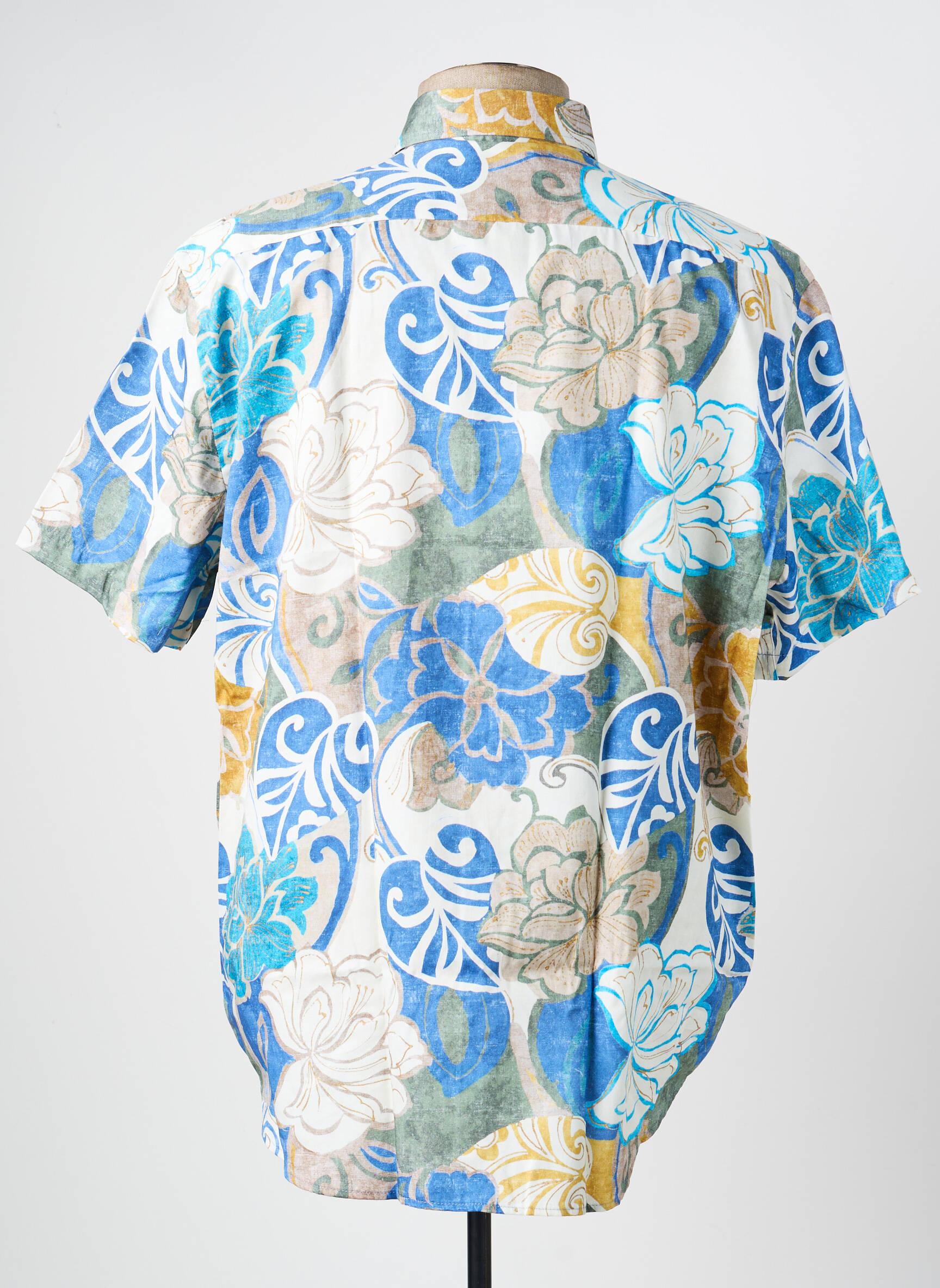 Chemise manches courtes imprimé fantaisie bleu DARIO BELTRAN homme