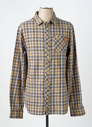 Chemise manches longues poches beige ELLE EST OU LA MER homme