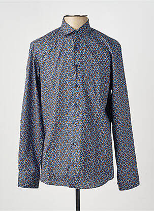 Chemise manches longues imprimé fantaisie bleu MARVELIS homme