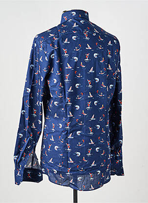 Chemise manches longues imprimé fantaisie bleu MARVELIS homme