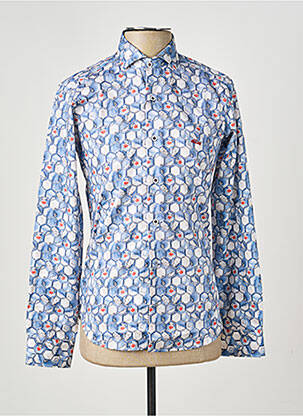 Chemise manches longues imprimé fantaisie bleu DARIO BELTRAN homme