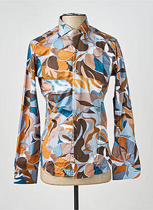 Chemise manches longues imprimé fantaisie bleu DARIO BELTRAN homme