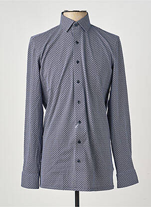 Chemise manches longues imprimé fantaisie bleu MARVELIS homme