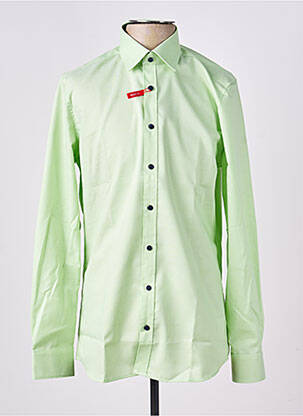 Chemise manches longues coupe cintrée vert MARVELIS homme