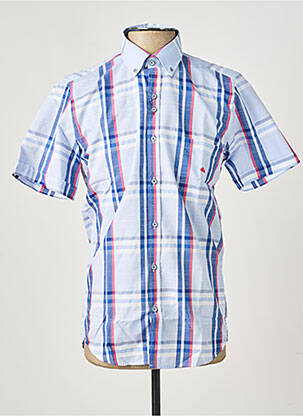Chemise manches courtes poches bleu DARIO BELTRAN homme