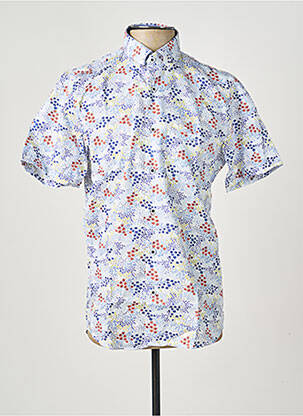 Chemise manches courtes poches bleu DARIO BELTRAN homme
