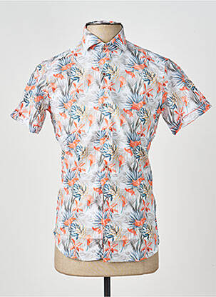 Chemise manches courtes imprimé tie and dye orange DARIO BELTRAN homme