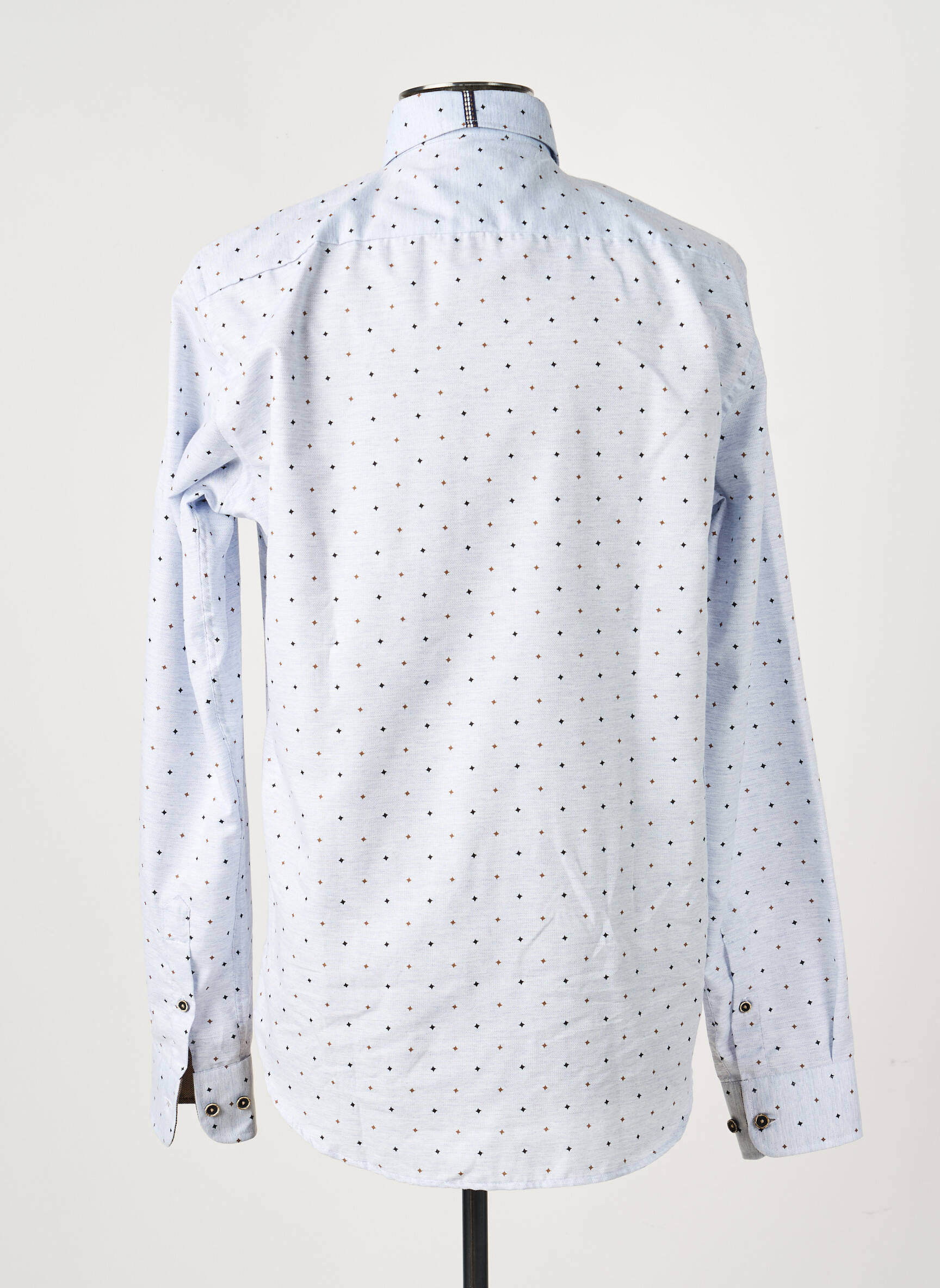 Chemise manches longues poches bleu DARIO BELTRAN homme