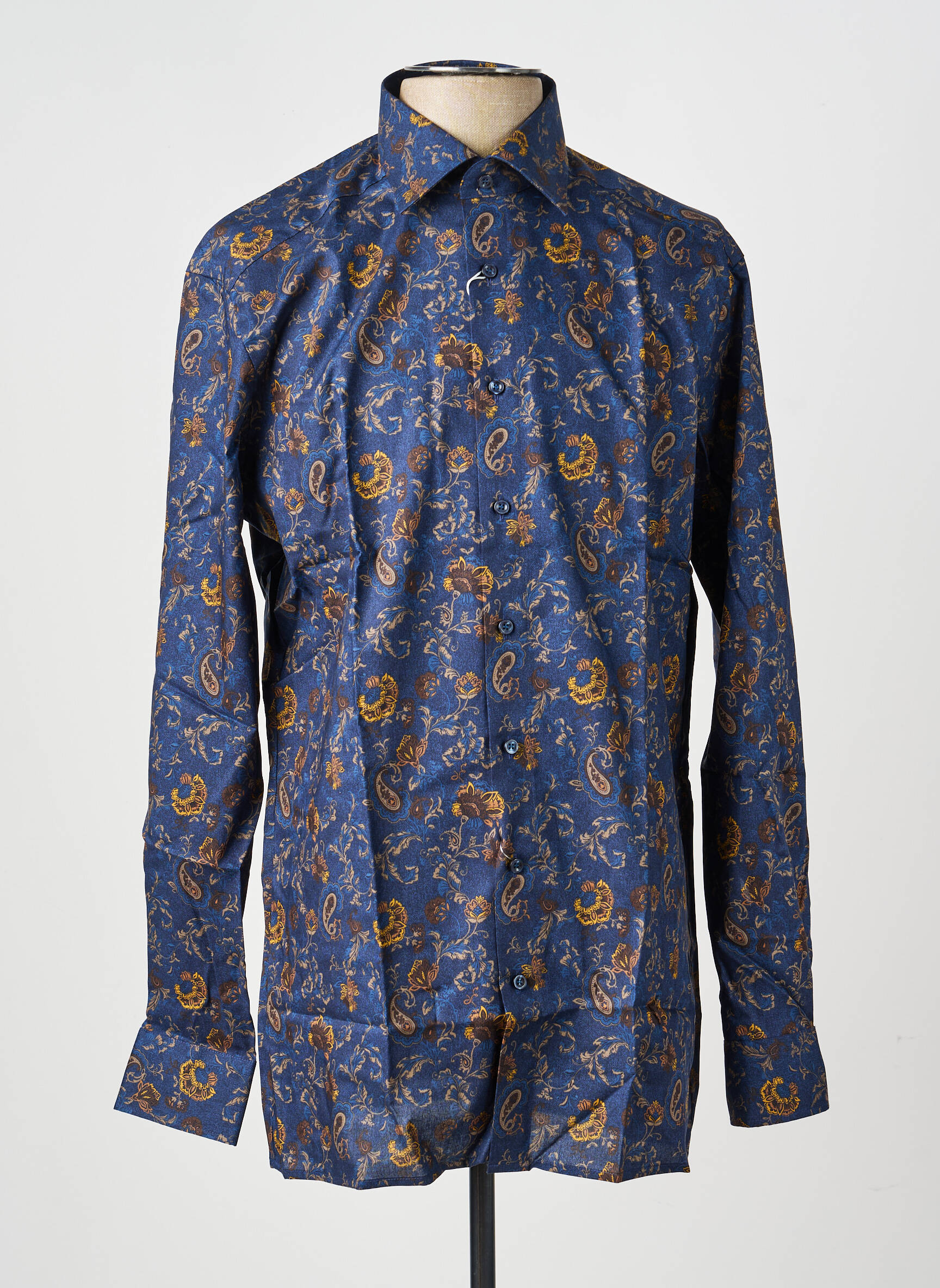 Chemise manches longues coupe cintrée bleu MARVELIS homme