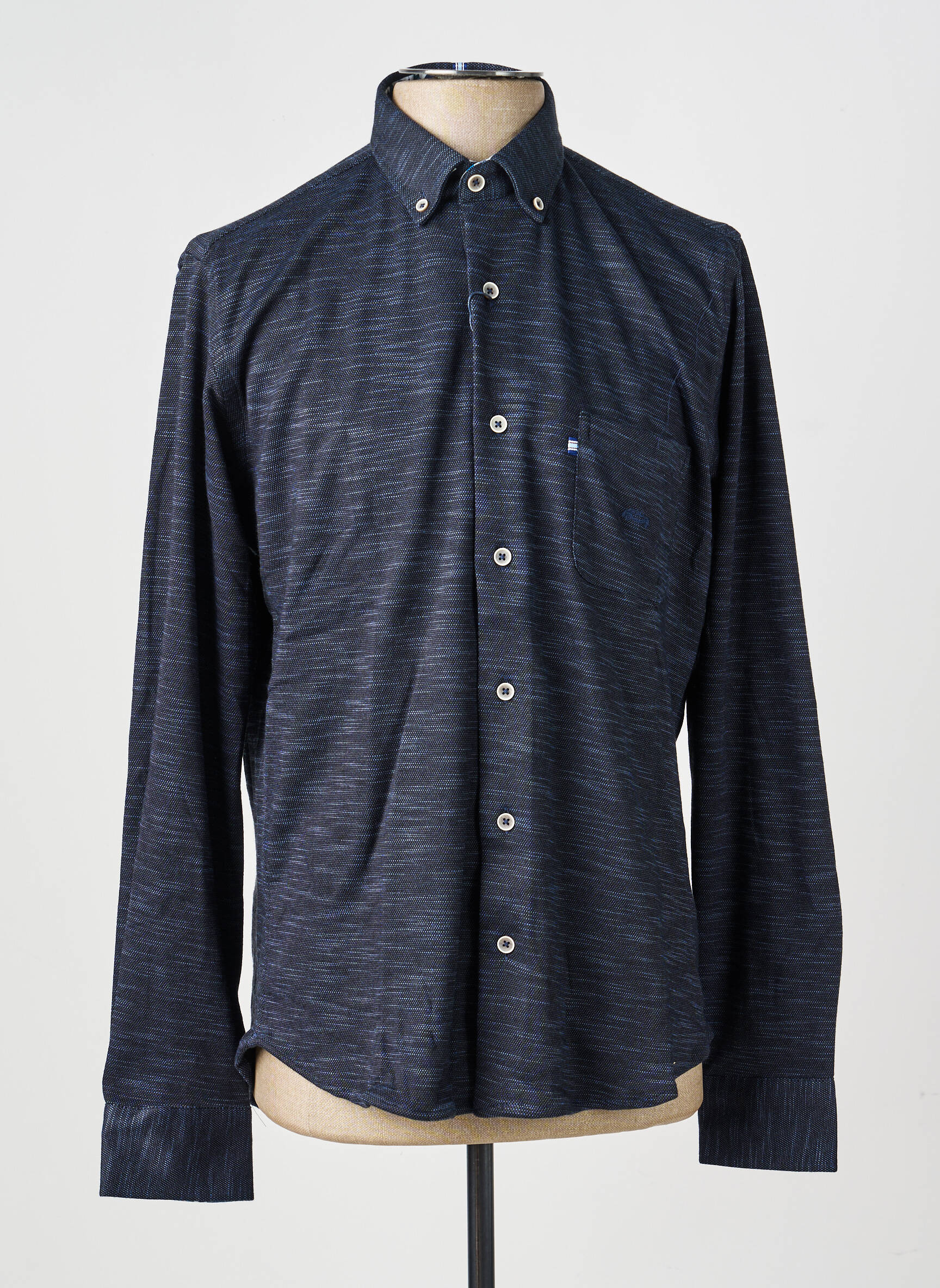 Chemise manches longues poches bleu DARIO BELTRAN homme
