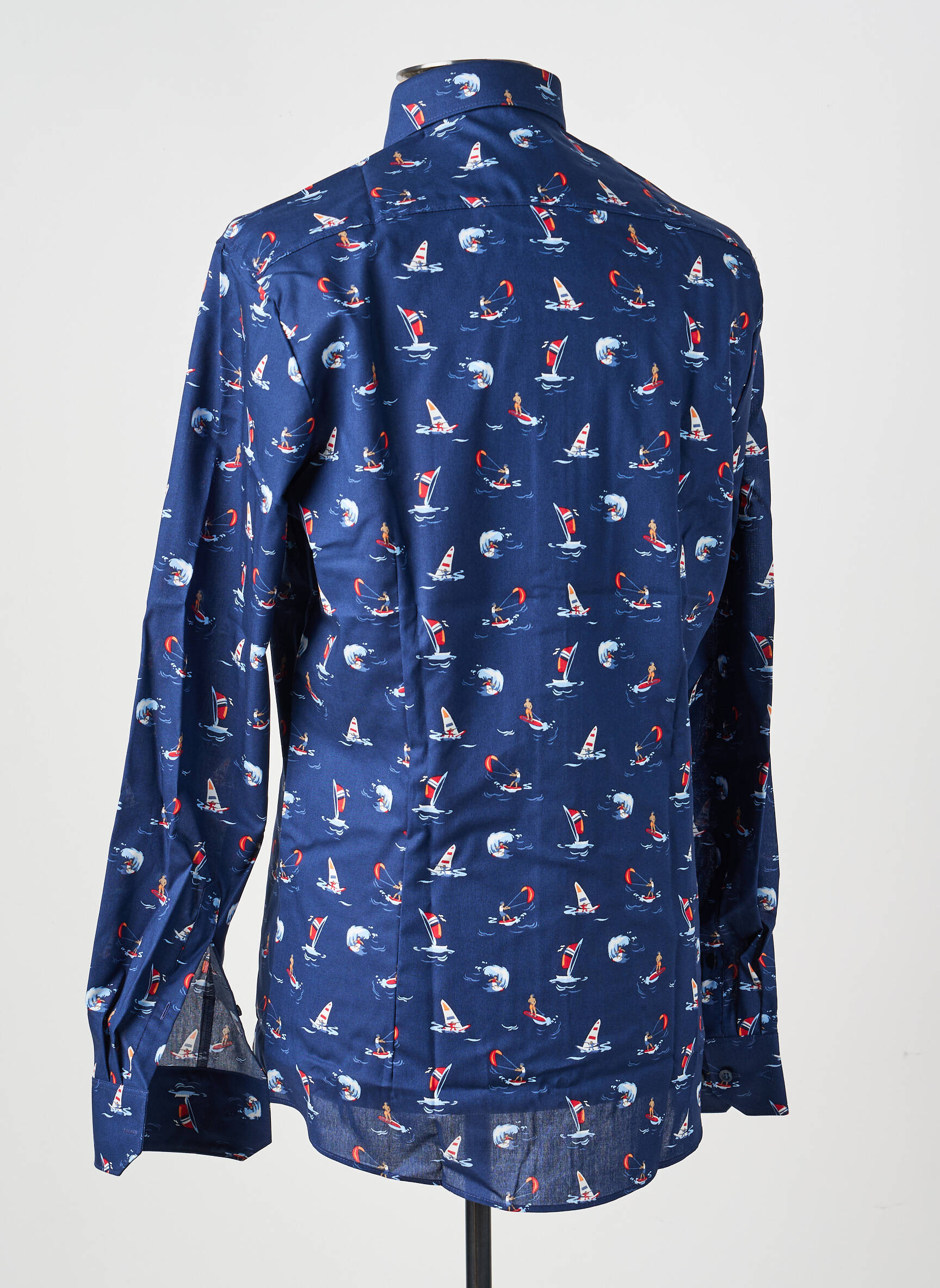 Chemise manches longues imprimé fantaisie bleu MARVELIS homme