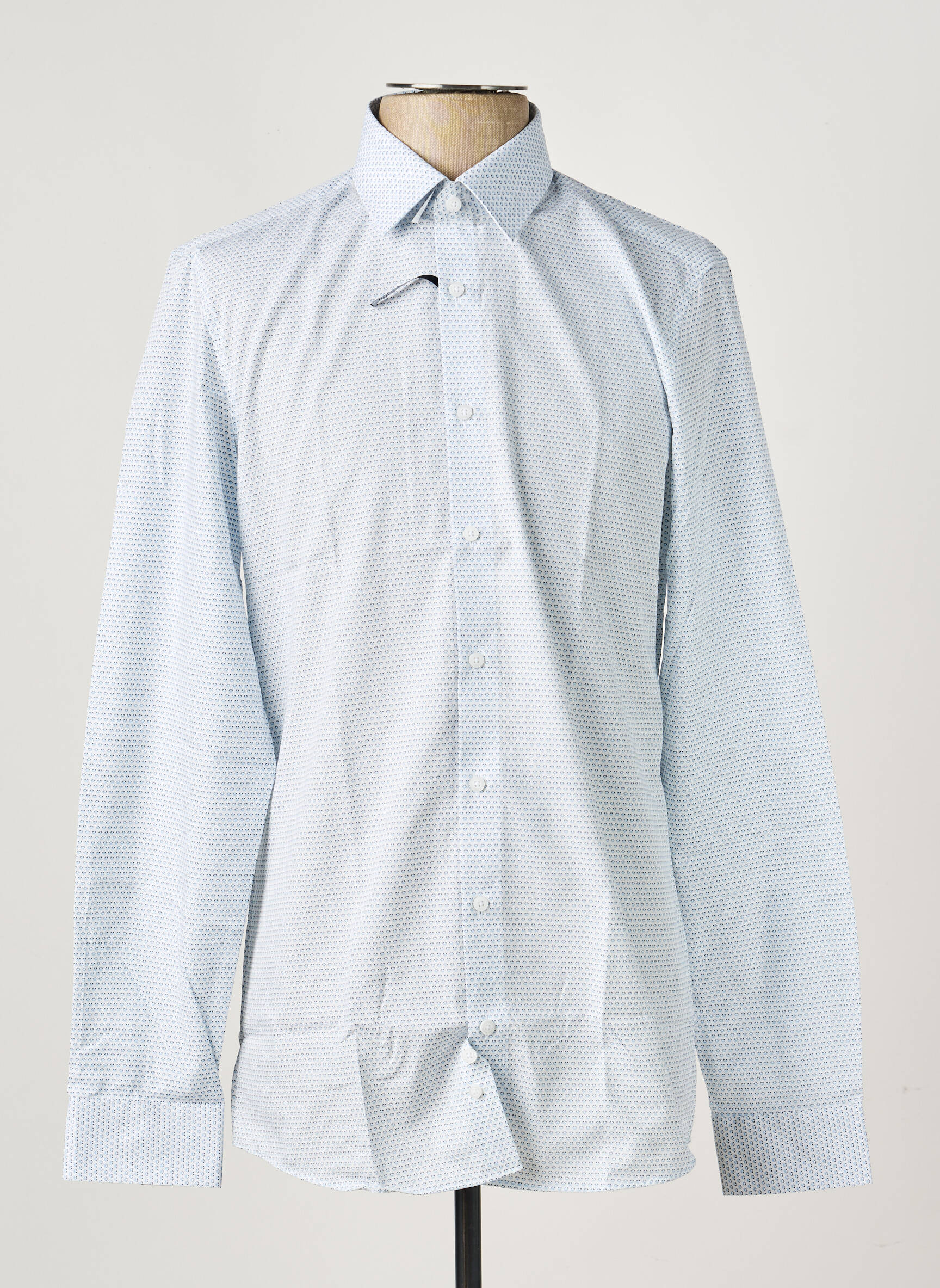 Chemise manches longues imprimé fantaisie bleu REDMOND homme