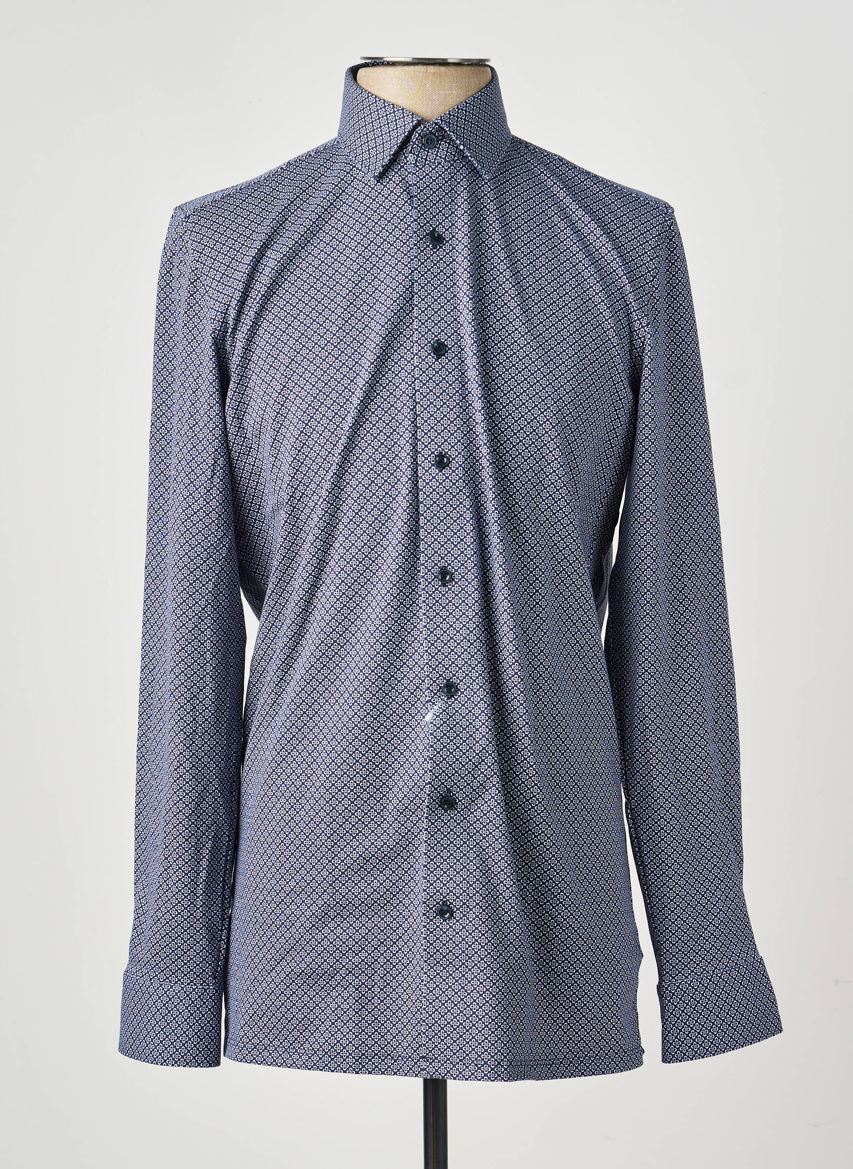 Chemise manches longues imprimé fantaisie bleu MARVELIS homme
